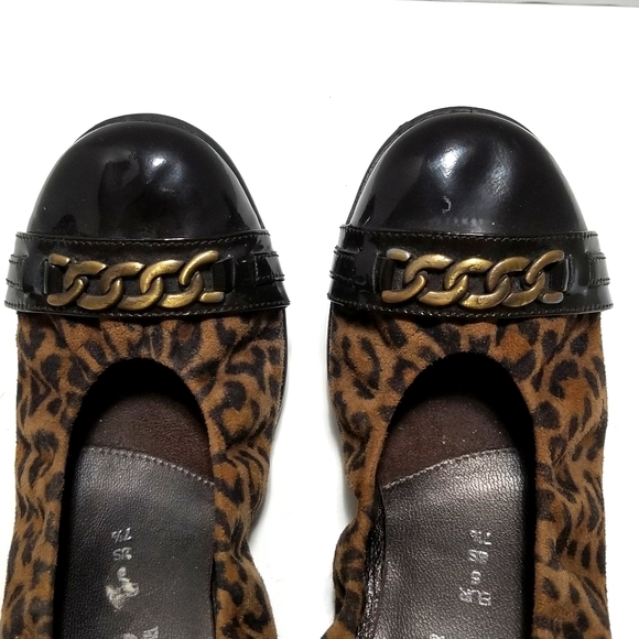 MEPHISTO Alison Leopard Print Suede Ballet Flats. Sz. 7.5. - Picture 6 of 11